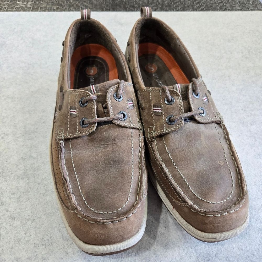 🐢 Clarks UnStructured Clark's Annapolis Boat Shoes Size 9W